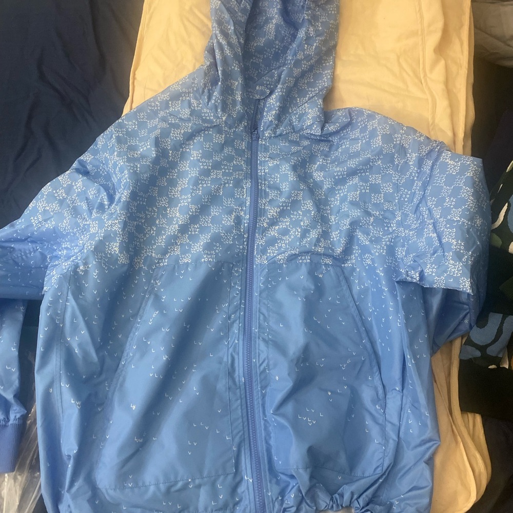 Louis Vuitton Light Blue Patterned Monogram windbreaker